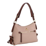 Gionni Rubina Soft Shoulder Bag Side Knot Detail Beige_1