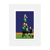 Sketchico "Supporting The Catcher" Rugby Print mount