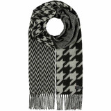 Large Black Dogtooth Scarf 