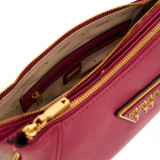 Laryn Double Zip Crossbody Fuchsia