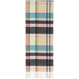 Fraas Recycled Cashmink Check Scarf Grey 1