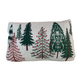 Christmas Tree Knitted Cream Cushion