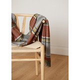 Óige Lambswool Throw Brown/Green Check 