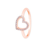 Tipperary Crystal Heart Rose Gold Ring_10001