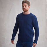 Thomas Honeycomb Crew Neck Aran Sweater_10002