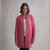 Deirdre Edge to Edge Double Diamond Aran Cardigan_10003