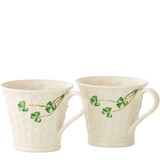 Belleek Basketweave Shamrock Set of 2 Mugs_10001