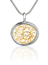 Jill Graham Eternal Pendant Medium Silver With 18ct_10001