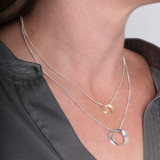 Maureen Lynch Wave Mini Silver & Gold Pendant _10002