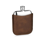 Newbridge Hip Flask with Leather Sleeve_10001