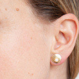 Martina Hamilton Oyster Pearl 9K Gold Small Stud Earrings_10003