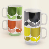 Orla Kiely Stackable Block Flower Mugs Set of 4_10001