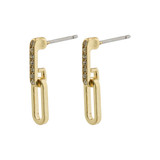 Pilgrim Elise Gold Oval Link Crystal Earrings_10001