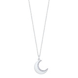 Tipperary Crystal Silver Half Moon Pendant_10001