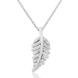 Waterford Jewellery White Crystal Leaf Pendant _10001