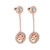 Newbridge Rose Gold Clear Stones Earrings _10002