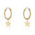 NJO 9K Yellow Gold Hoop Earrings with Star Drop_10002