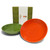 Set of 2 Debossed Pasta Bowls Olive & Orange