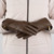 Ashwood Taupe Zip Detail Leather Gloves_10001