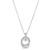 Absolute Silver Crystal Circle Pendant Necklace_10002