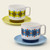 Orla Kiely Atomic Flower Stacking Cappuccino Teacup & Saucer Set of 2_10002