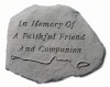 In memory of a faithful friend... Garden Stone