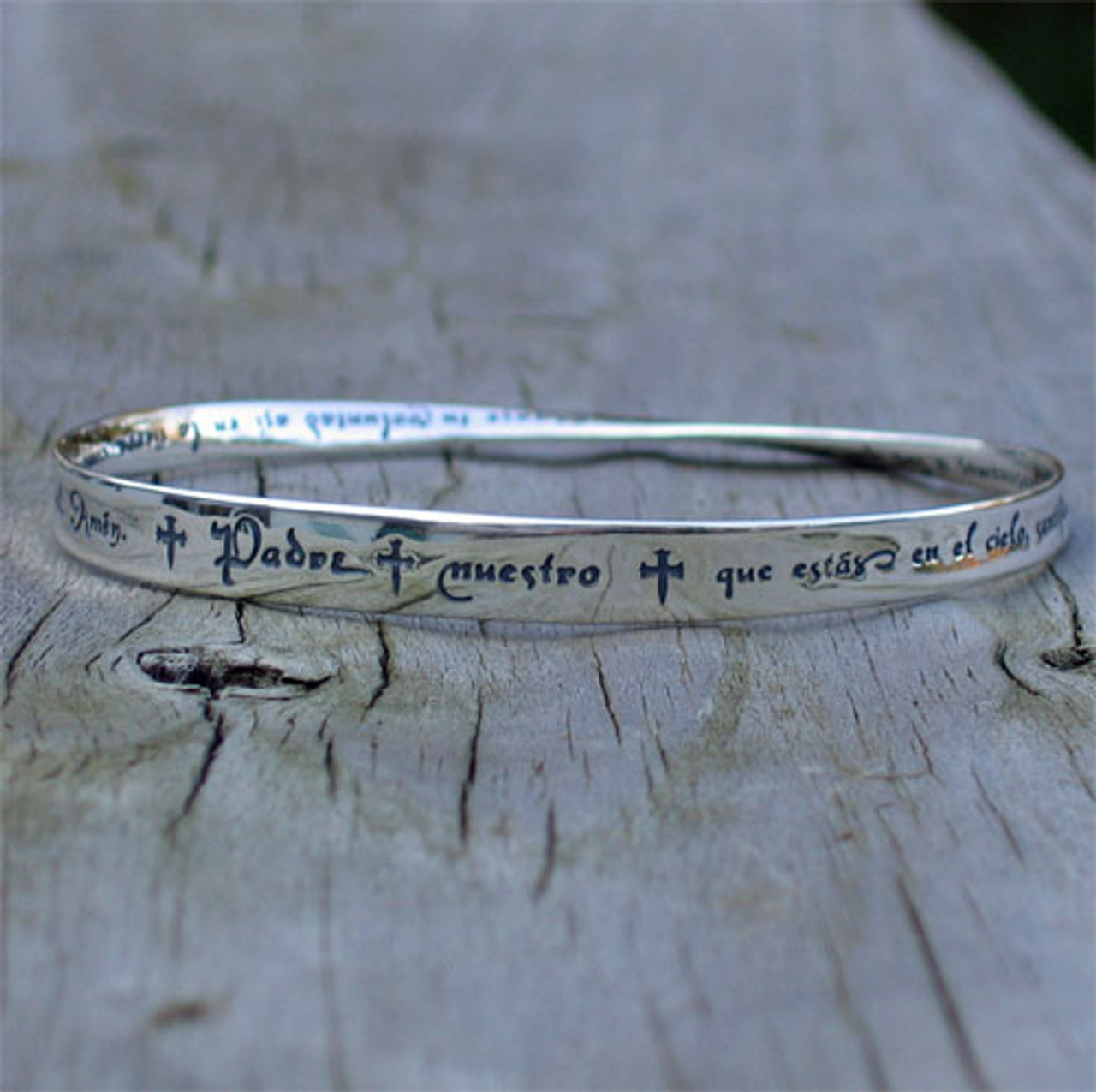 The Lord's Prayer Mobius Bangle Bracelet