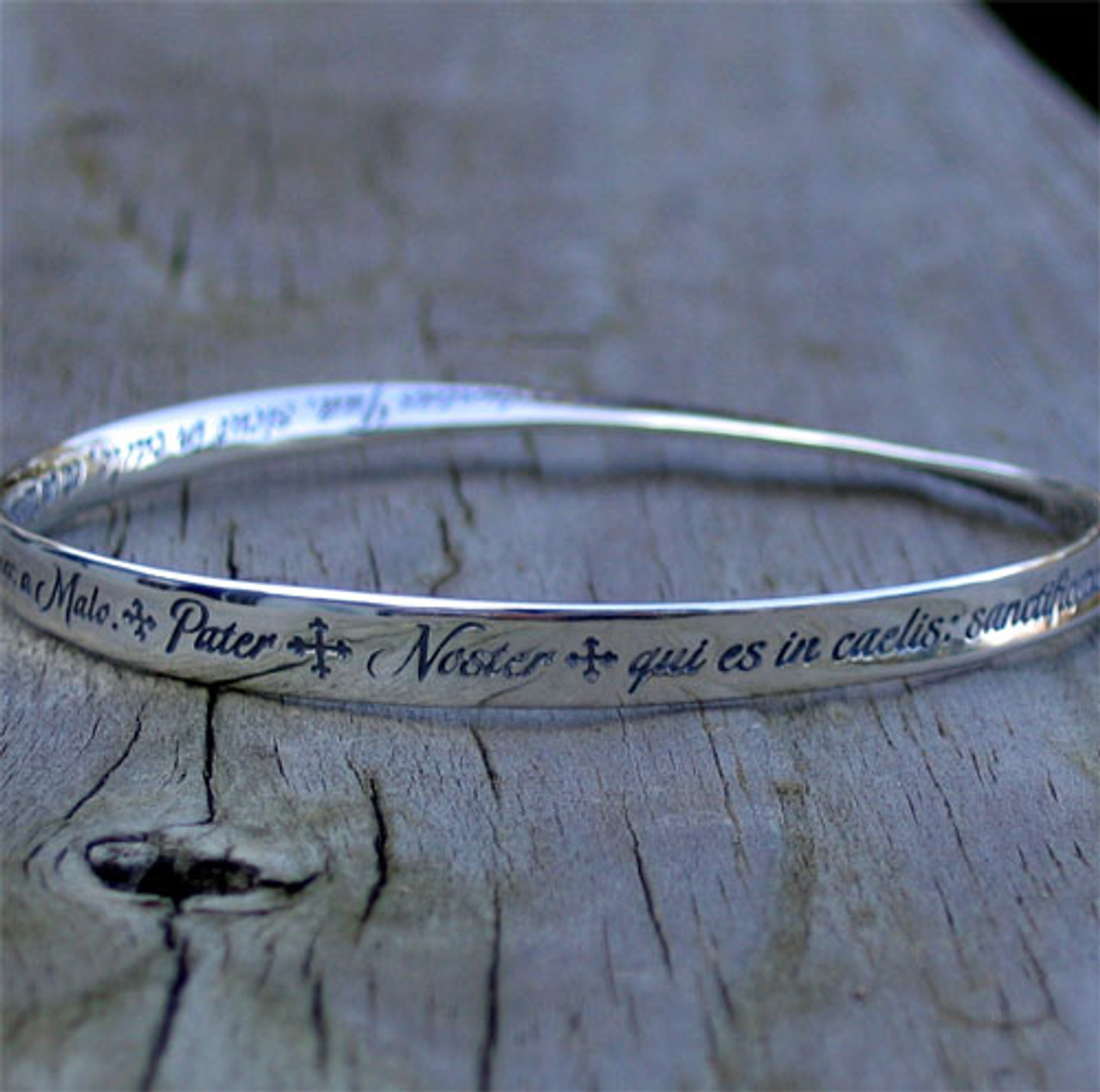 The Lord's Prayer Mobius Bangle Bracelet