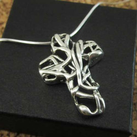 Mexico Cross Sterling Silver Necklace
