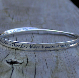 Pater Noster - The Lords Prayer in Latin - Mobius Bracelet