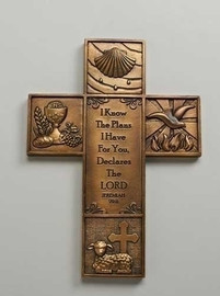 Multi-Sacrament Wall Cross (Baptism, Communion, Confirmation, Reconciliation)