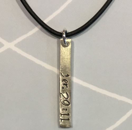 Blessing Bar Necklace - Jeremiah 29:11