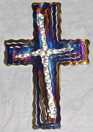 16" Spiral Cross - Handcrafted of Steel