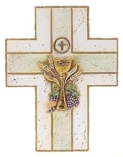 1st Communion Wall Cross w/Chalice