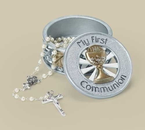 First Communion Keepsake Box - Silver/Gold Collection