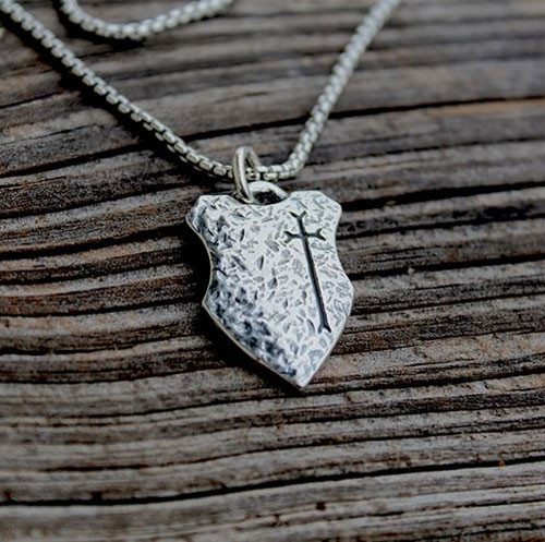 Sterling Silver Armor Of God Shield Of Faith Charm Or Pendant – 925 Silver