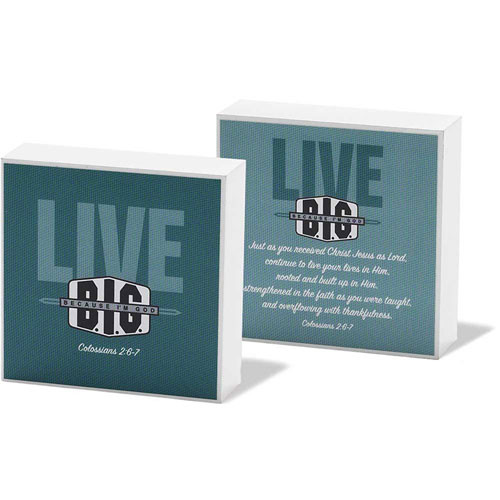 Desk Plaque/Shelf Sitter - Live Big