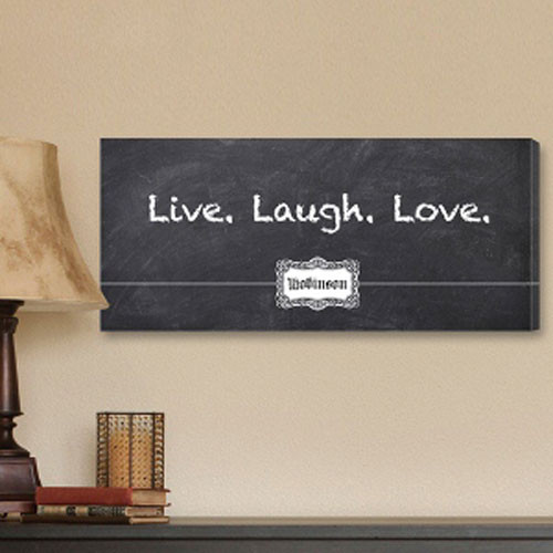 Live Laugh Love Personalized Canvas
