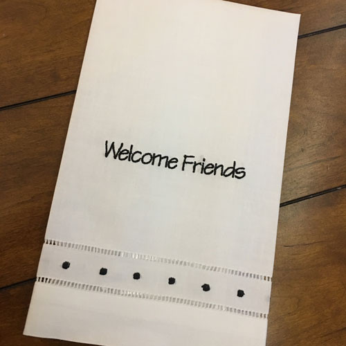 Welcome Friends Guest Towel