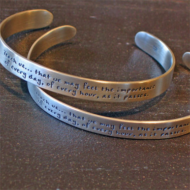 Guide Me Waking Sterling Silver Mobius Bangle Bracelet