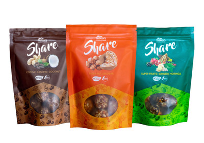 A 3-pack of gluten-free granola featuring coconut, cashew, tigernut, baobab and cocoa.