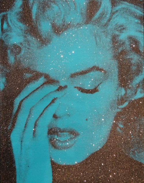 Marilyn Crying Bondi Blue and Black