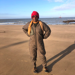 Quilted boilersuit with pocket