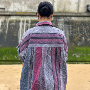 Shirtdress - Pink & Grey Molecular Shirtdress - Pink & Grey Molecular