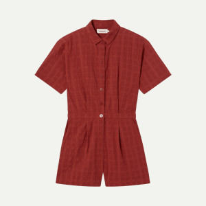 Agata Jumpsuit - Orange Seersucker - ON SALE Agata Jumpsuit - Orange Seersucker - ON SALE