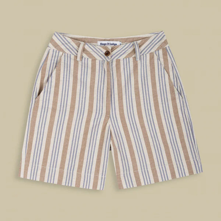 Bangja Shorts - Ecru hemp stripe - ON SALE