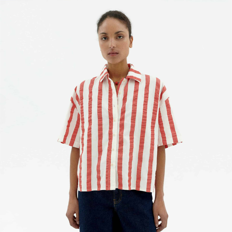 Anna blouse - Red Stripes