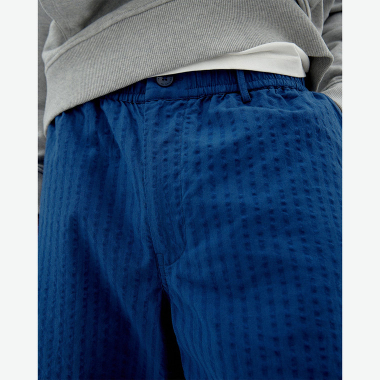 Gasper Shorts - Cobalt Seersucker