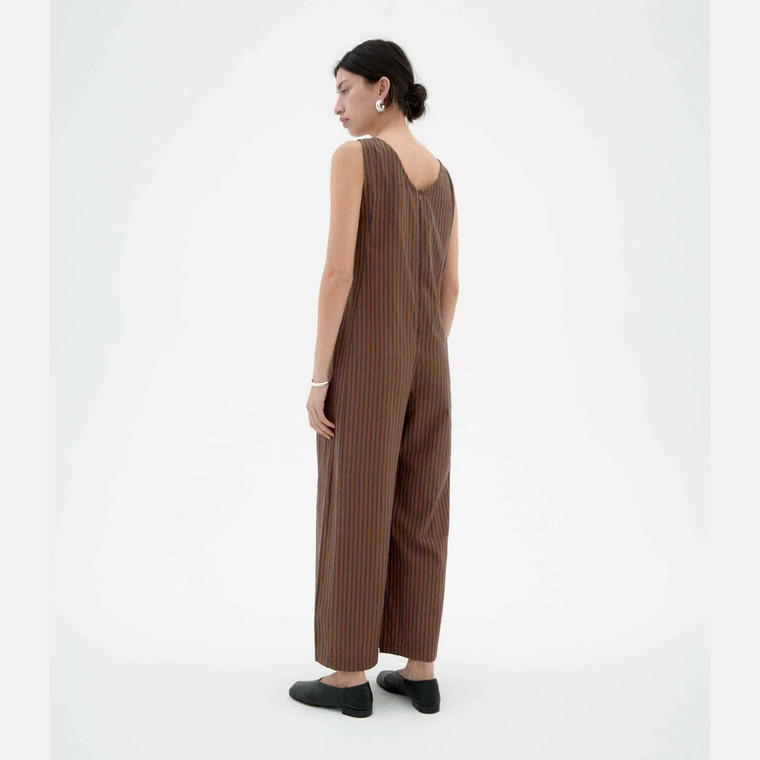 Janis Jumpsuit - Brown Stripes