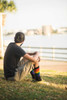 Retro knee-high socks styled for bold queer streetwear
